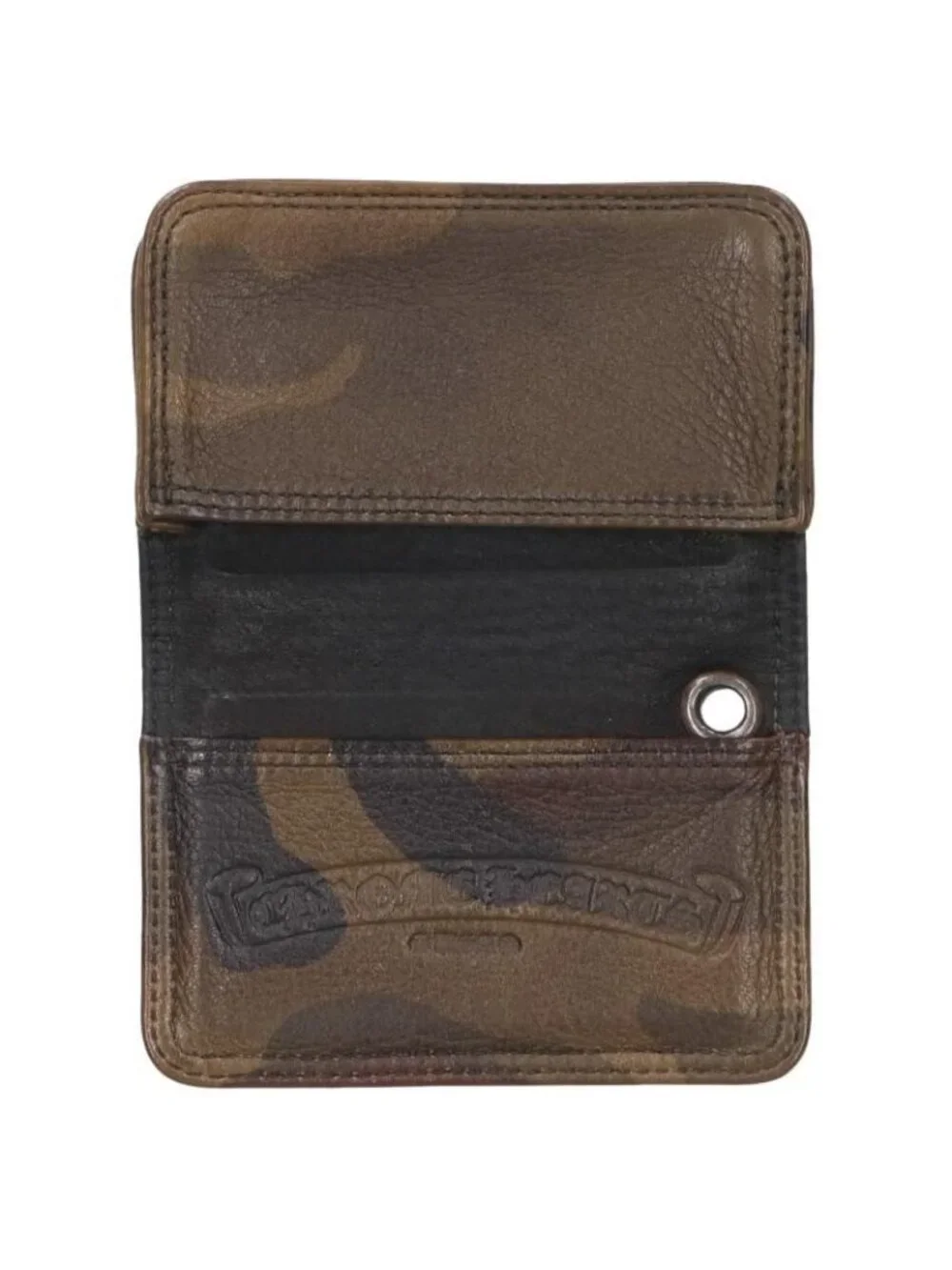 Chrome Hearts Card Case Camouflage Pattern Leather with Grommet